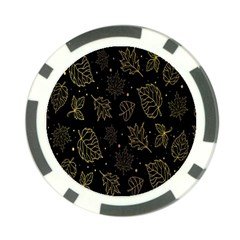 Leaves-01 Poker Chip Card Guard by nateshop