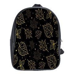 Leaves-01 School Bag (large) by nateshop