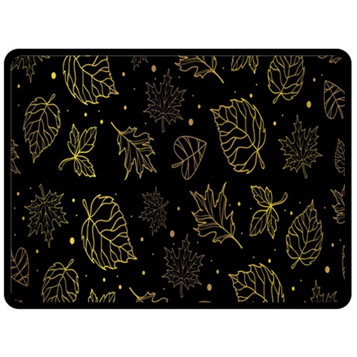 Leaves-01 Double Sided Fleece Blanket (Large) 