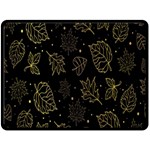 Leaves-01 Double Sided Fleece Blanket (Large)  80 x60  Blanket Back