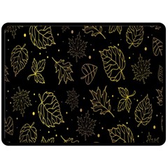 Leaves-01 Double Sided Fleece Blanket (large)  by nateshop