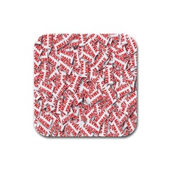 Merry-christmas Rubber Square Coaster (4 Pack) by nateshop