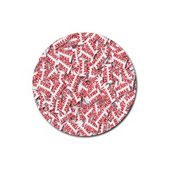 Merry-christmas Rubber Coaster (round)