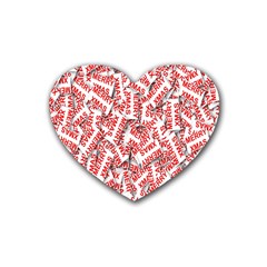 Merry-christmas Rubber Heart Coaster (4 Pack) by nateshop