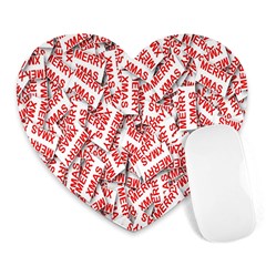 Merry-christmas Heart Mousepads by nateshop