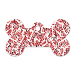 Merry-christmas Dog Tag Bone (two Sides)