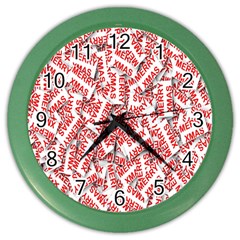 Merry-christmas Color Wall Clock by nateshop