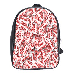 Merry-christmas School Bag (large) by nateshop