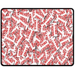 Merry-christmas Double Sided Fleece Blanket (medium)  by nateshop