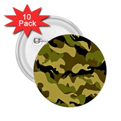 Army Camouflage Texture 2 25  Buttons (10 Pack)  by nateshop