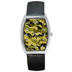 Army Camouflage Texture Barrel Style Metal Watch by nateshop