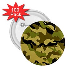 Army Camouflage Texture 2 25  Buttons (100 Pack)  by nateshop