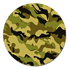 Army Camouflage Texture Magnet 5  (round) by nateshop