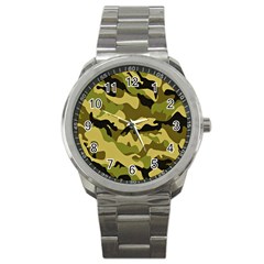 Army Camouflage Texture Sport Metal Watch by nateshop