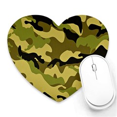 Army Camouflage Texture Heart Mousepads by nateshop