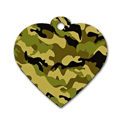 Army Camouflage Texture Dog Tag Heart (two Sides) by nateshop