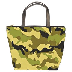 Army Camouflage Texture Bucket Bag by nateshop