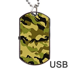 Army Camouflage Texture Dog Tag Usb Flash (one Side) by nateshop