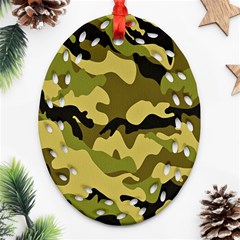 Army Camouflage Texture Ornament (oval Filigree) by nateshop