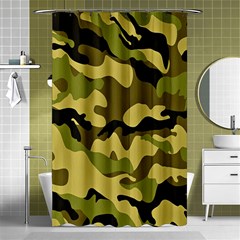 Army Camouflage Texture Shower Curtain 48  X 72  (small)  by nateshop