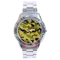 Army Camouflage Texture Stainless Steel Analogue Watch by nateshop