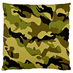 Army Camouflage Texture Large Cushion Case (two Sides) by nateshop