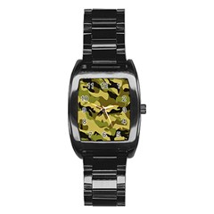 Army Camouflage Texture Stainless Steel Barrel Watch by nateshop