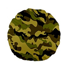 Army Camouflage Texture Standard 15  Premium Flano Round Cushions by nateshop