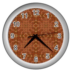 Mosaic (2) Wall Clock (silver) by nateshop