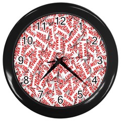 Merry-christmas Wall Clock (black) by nateshop