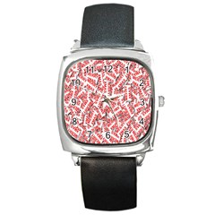 Merry-christmas Square Metal Watch by nateshop