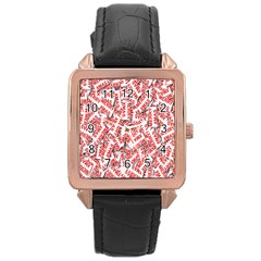 Merry-christmas Rose Gold Leather Watch  by nateshop