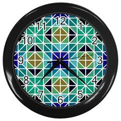 Mosaic 3 Wall Clock (black) by nateshop