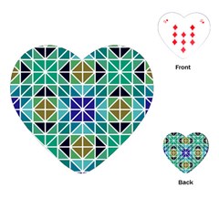 Mosaic 3 Playing Cards Single Design (heart) by nateshop