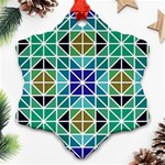 Mosaic 3 Snowflake Ornament (Two Sides) Front