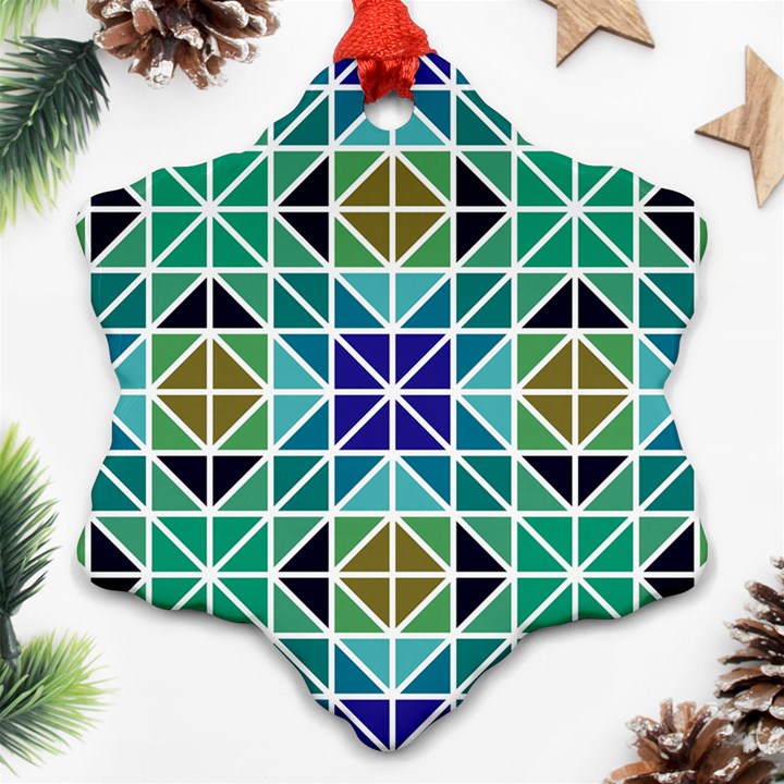 Mosaic 3 Snowflake Ornament (Two Sides)