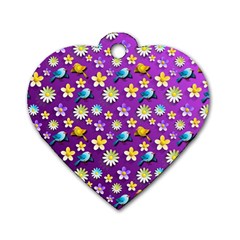 Pattern Dog Tag Heart (one Side) by nateshop