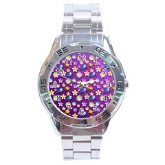 Pattern Stainless Steel Analogue Watch by nateshop