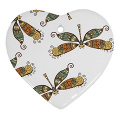 Pattern-35 Heart Ornament (two Sides) by nateshop