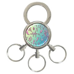 Pink Yes Bacground 3-ring Key Chain by nateshop