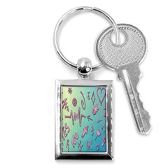 Pink Yes Bacground Key Chain (rectangle) by nateshop