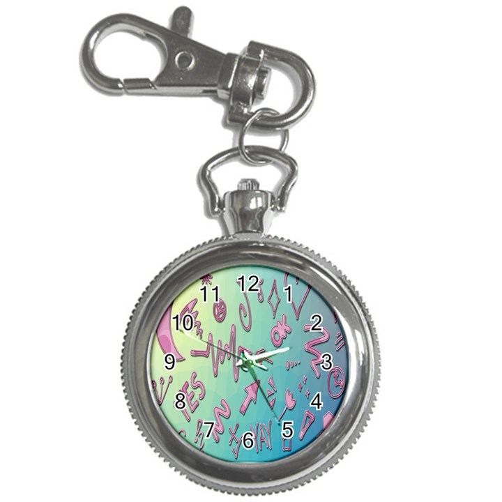 Pink Yes Bacground Key Chain Watches