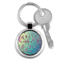 Pink Yes Bacground Key Chain (round) by nateshop