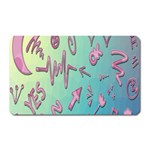 Pink Yes Bacground Magnet (Rectangular) Front