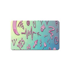 Pink Yes Bacground Magnet (name Card) by nateshop