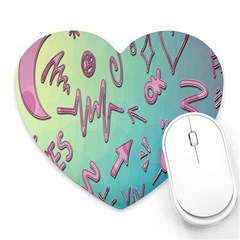 Pink Yes Bacground Heart Mousepads by nateshop