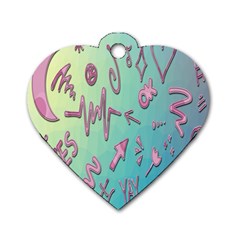 Pink Yes Bacground Dog Tag Heart (two Sides) by nateshop