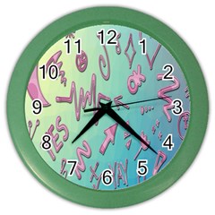 Pink Yes Bacground Color Wall Clock by nateshop