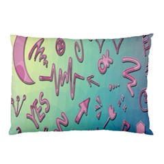 Pink Yes Bacground Pillow Case by nateshop