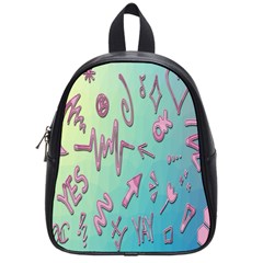 Pink Yes Bacground School Bag (small) by nateshop